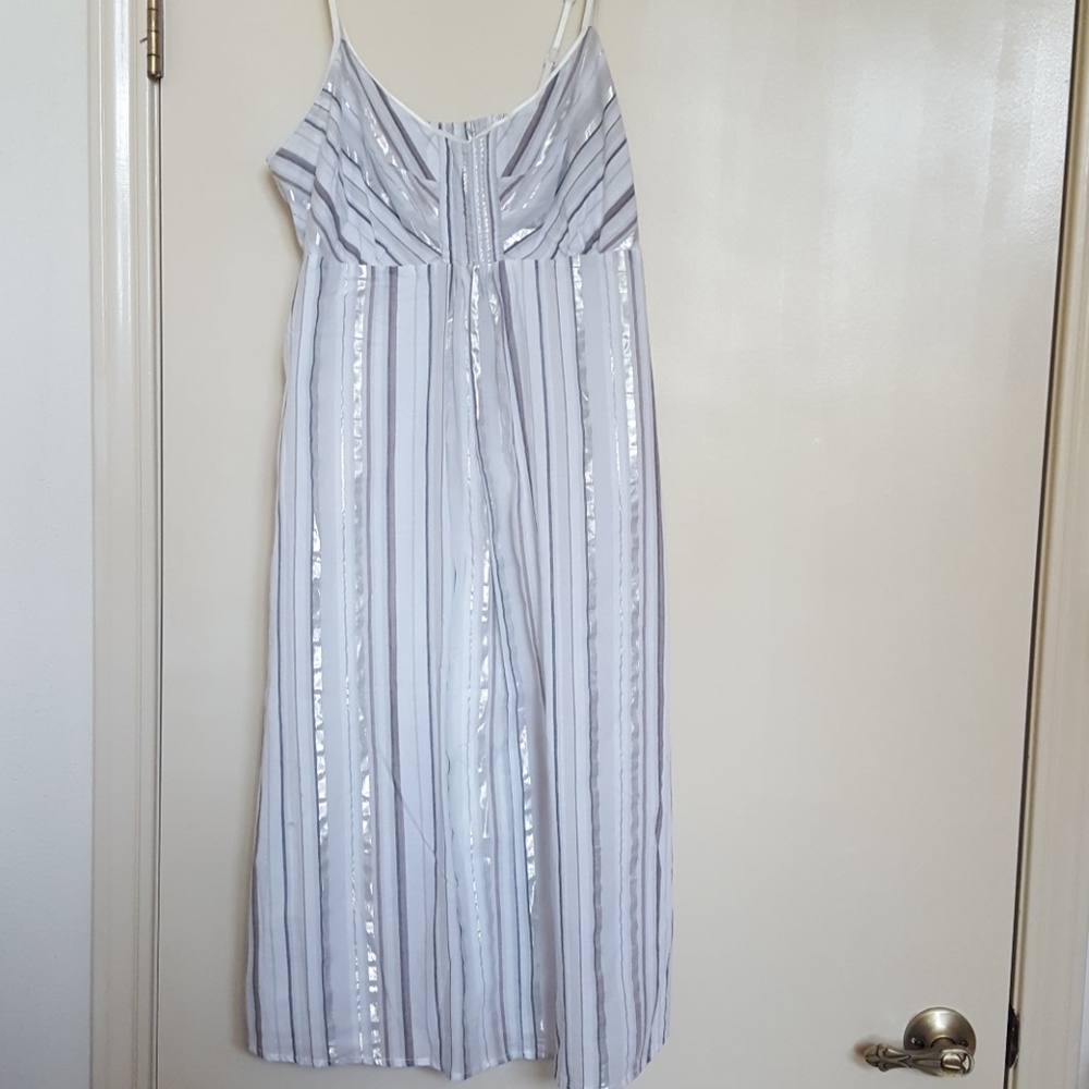 Silver striped dress